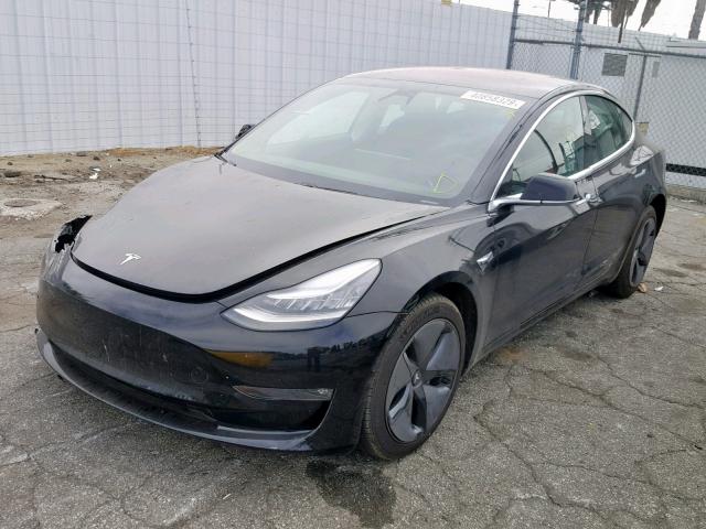 5YJ3E1EA3KF305714 - 2019 TESLA MODEL 3 BLACK photo 2