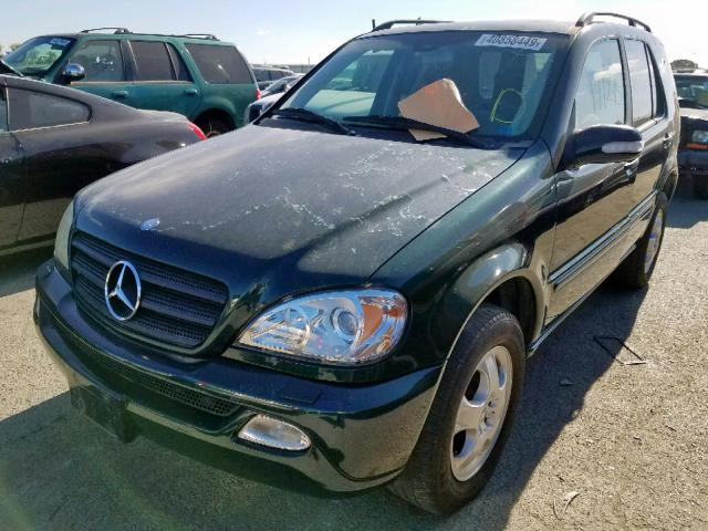 4JGAB57E63A414052 - 2003 MERCEDES-BENZ ML 350 GREEN photo 2