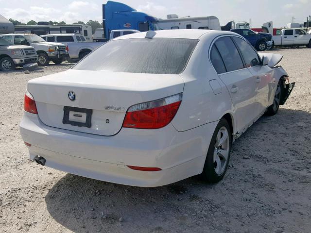 WBANE53537CW64438 - 2007 BMW 525 I WHITE photo 4