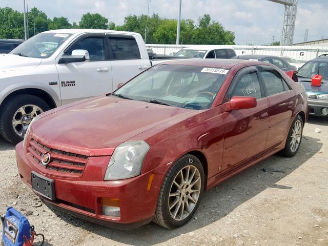 1G6DP577570142175 - 2007 CADILLAC CTS HI FEA MAROON photo 2