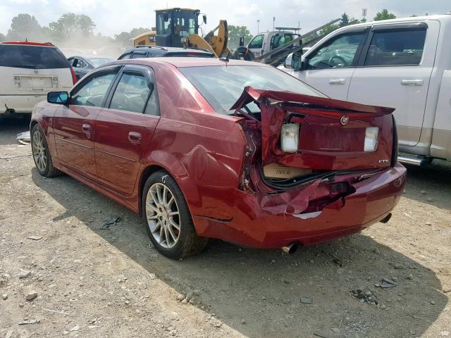 1G6DP577570142175 - 2007 CADILLAC CTS HI FEA MAROON photo 3