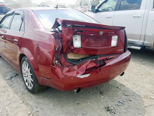 1G6DP577570142175 - 2007 CADILLAC CTS HI FEA MAROON photo 9