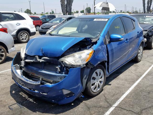 JTDKDTB34C1521050 - 2012 TOYOTA PRIUS C BLUE photo 2