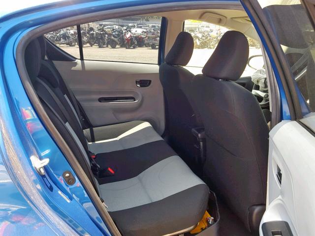 JTDKDTB34C1521050 - 2012 TOYOTA PRIUS C BLUE photo 6