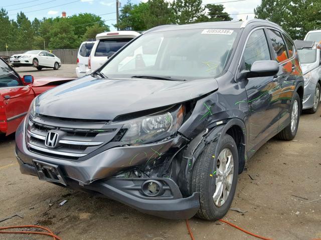 5J6RM4H77CL004757 - 2012 HONDA CR-V EXL BLUE photo 2