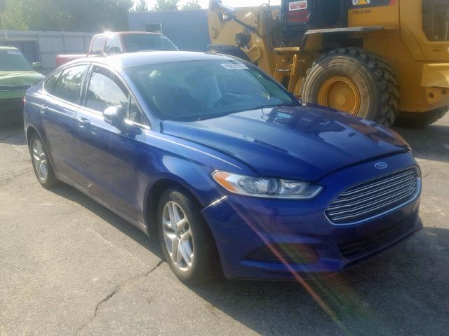 3FA6P0H72GR221767 - 2016 FORD FUSION SE BLUE photo 1