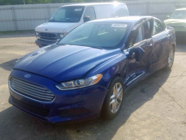 3FA6P0H72GR221767 - 2016 FORD FUSION SE BLUE photo 2