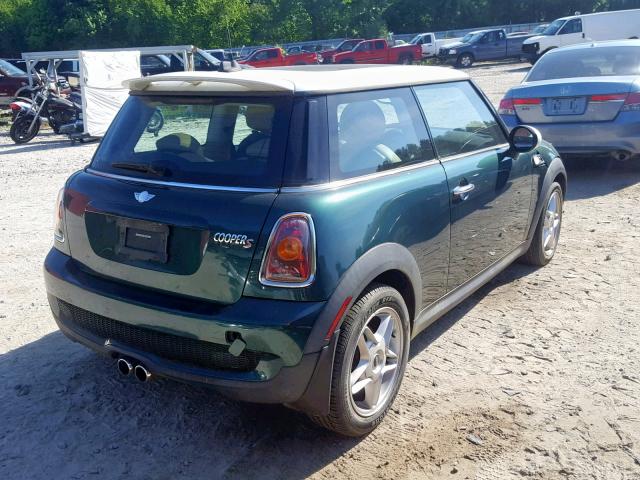 WMWMF73587TL91257 - 2007 MINI COOPER S GREEN photo 4