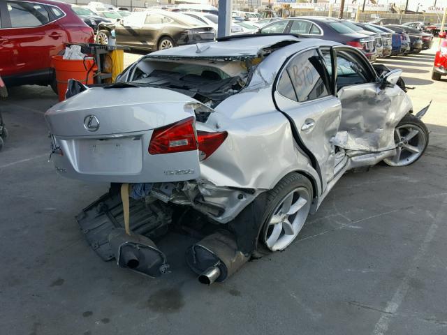 JTHBK262575048323 - 2007 LEXUS IS 250 SILVER photo 4