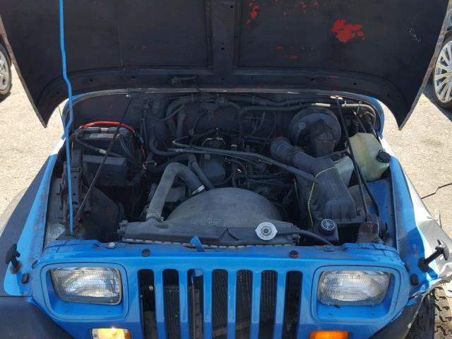 1J4FY19P5SP214835 - 1995 JEEP WRANGLER / BLUE photo 7