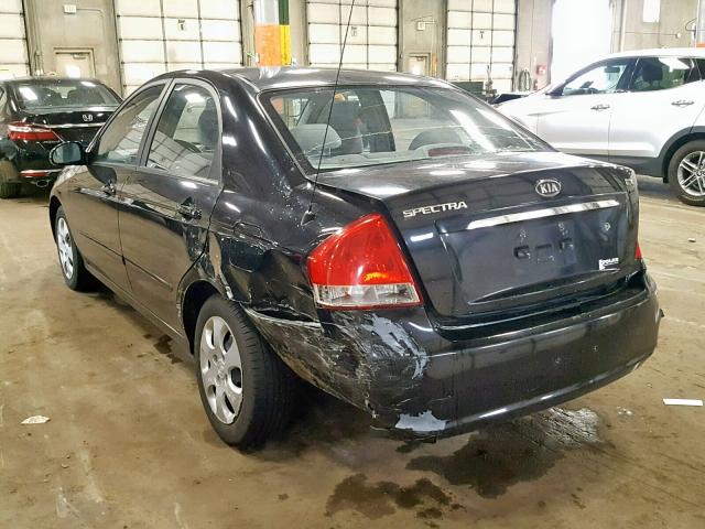 KNAFE122175441629 - 2007 KIA SPECTRA EX BLACK photo 3