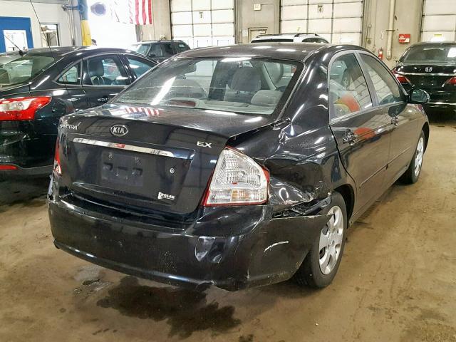 KNAFE122175441629 - 2007 KIA SPECTRA EX BLACK photo 4