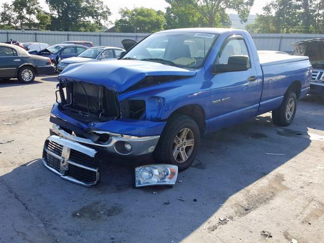 1D7HA16P47J536745 - 2007 DODGE RAM 1500 S BLUE photo 2