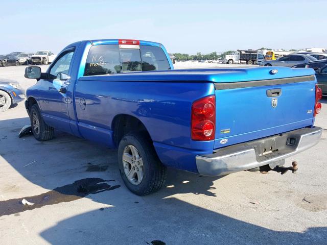 1D7HA16P47J536745 - 2007 DODGE RAM 1500 S BLUE photo 3