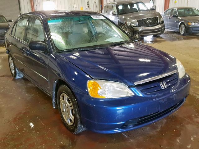 2HGES16482H934746 - 2002 HONDA CIVIC DX BLUE photo 1