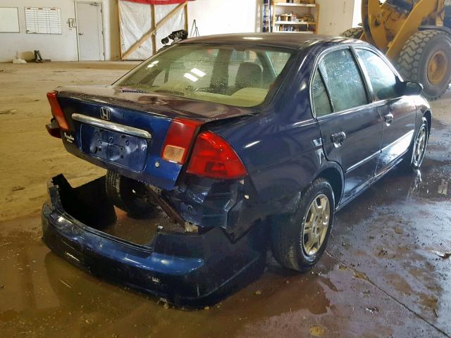 2HGES16482H934746 - 2002 HONDA CIVIC DX BLUE photo 4