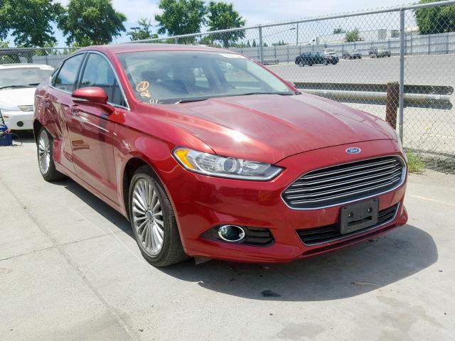 3FA6P0K91ER333192 - 2014 FORD FUSION TIT RED photo 1