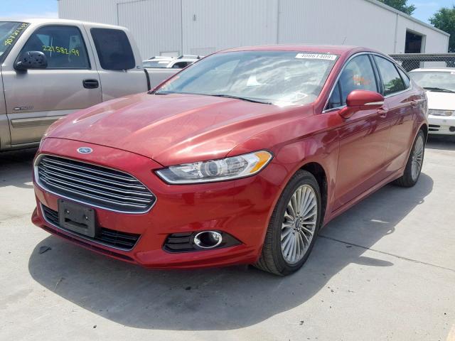 3FA6P0K91ER333192 - 2014 FORD FUSION TIT RED photo 2