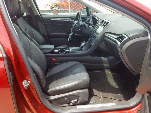 3FA6P0K91ER333192 - 2014 FORD FUSION TIT RED photo 5