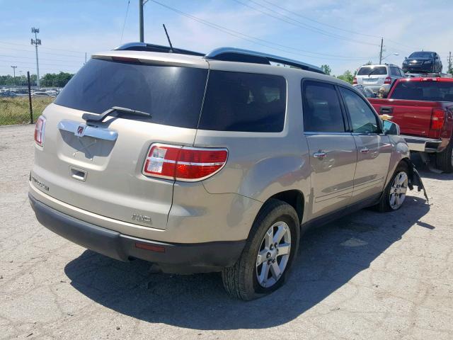 5GZEV23D39J204735 - 2009 SATURN OUTLOOK XR ოქროსფერი ფოტო 4