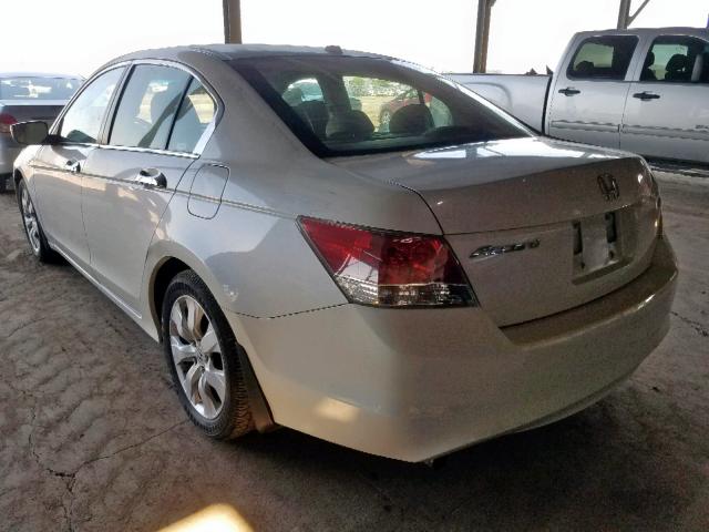 1HGCP36839A029976 - 2009 HONDA ACCORD EXL WHITE photo 3