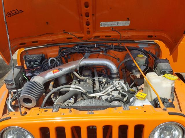 1J4FA49S3YP725219 - 2000 JEEP WRANGLER / ORANGE photo 7