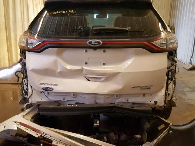 2FMPK4AP8JBB76186 - 2018 FORD EDGE SPORT WHITE photo 9