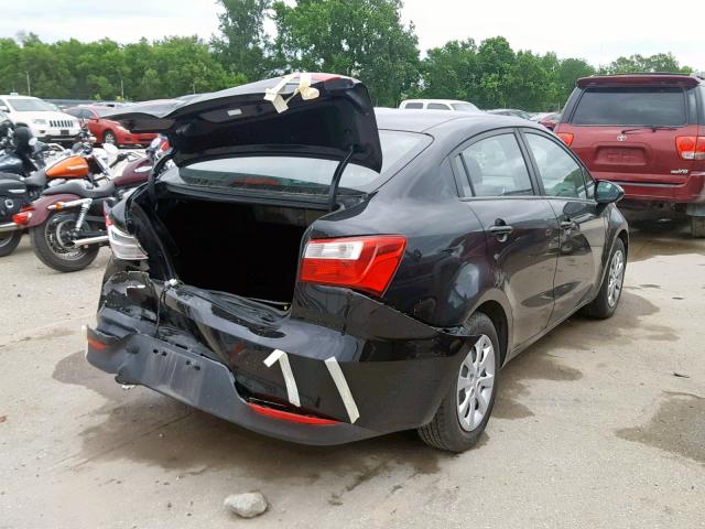 KNADM4A35H6016626 - 2017 KIA RIO LX BLACK photo 4