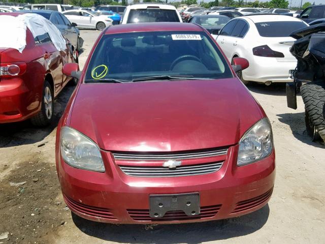 1G1AT18HX97225986 - 2009 CHEVROLET COBALT LT BURGUNDY photo 9