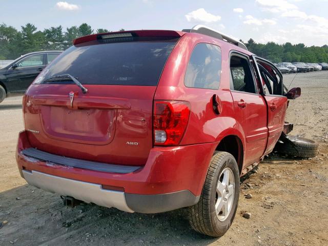 2CKDL73F266041417 - 2006 PONTIAC TORRENT RED photo 4