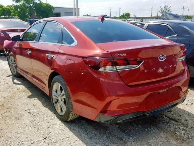 5NPE34AF6JH613851 - 2018 HYUNDAI SONATA SPO RED photo 3