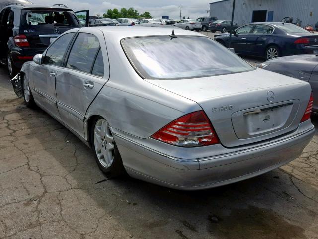 WDBNG75J63A337555 - 2003 MERCEDES-BENZ S 500 SILVER photo 3