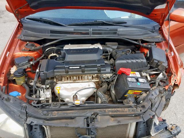 KNAFE121485013451 - 2008 KIA SPECTRA EX ORANGE photo 7