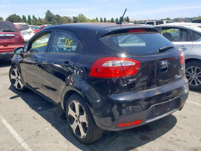 KNADN5A37F6443323 - 2015 KIA RIO EX BLACK photo 3