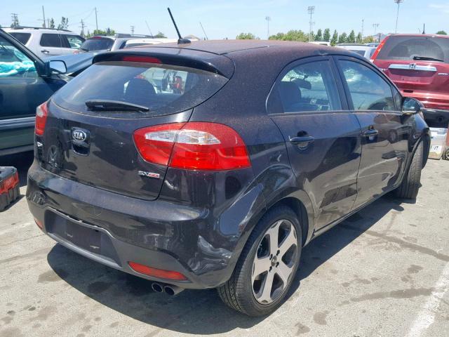 KNADN5A37F6443323 - 2015 KIA RIO EX BLACK photo 4