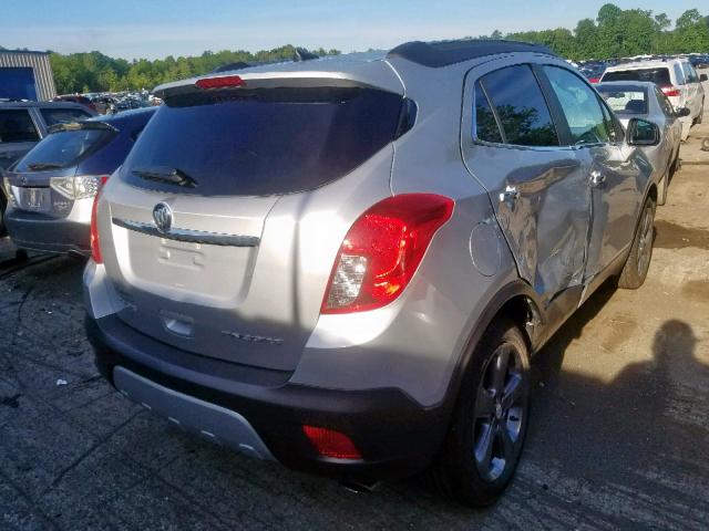 KL4CJASB3EB633905 - 2014 BUICK ENCORE SILVER photo 4