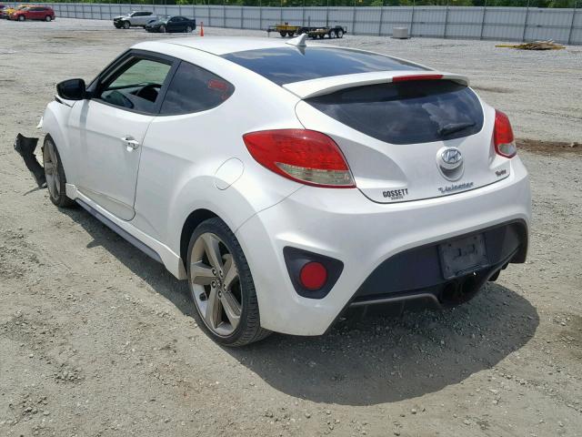 KMHTC6AE6DU151436 - 2013 HYUNDAI VELOSTER T WHITE photo 3