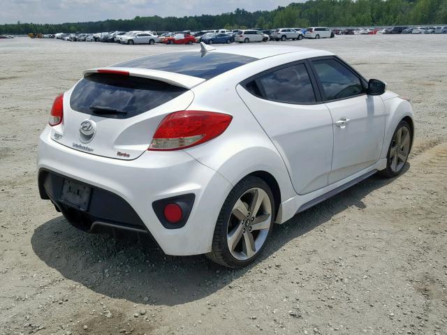 KMHTC6AE6DU151436 - 2013 HYUNDAI VELOSTER T WHITE photo 4