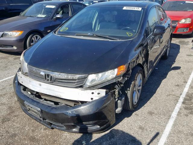 19XFB2F97CE332955 - 2012 HONDA CIVIC EXL BLACK photo 2