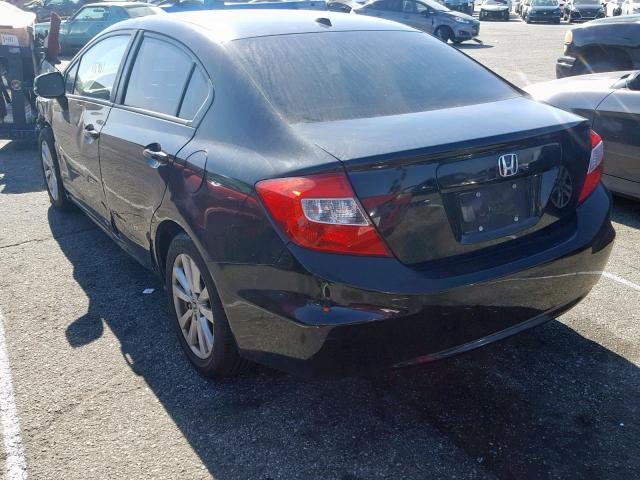 19XFB2F97CE332955 - 2012 HONDA CIVIC EXL BLACK photo 3