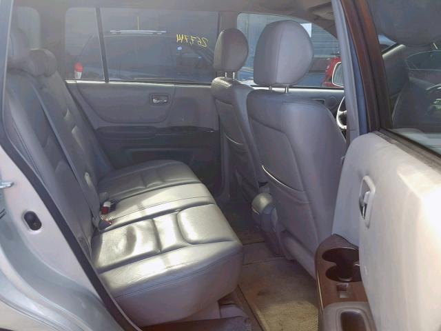 JTEGF21A430112686 - 2003 TOYOTA HIGHLANDER SILVER photo 6