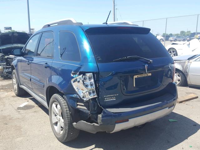 2CKDL63F576058501 - 2007 PONTIAC TORRENT BLUE photo 3