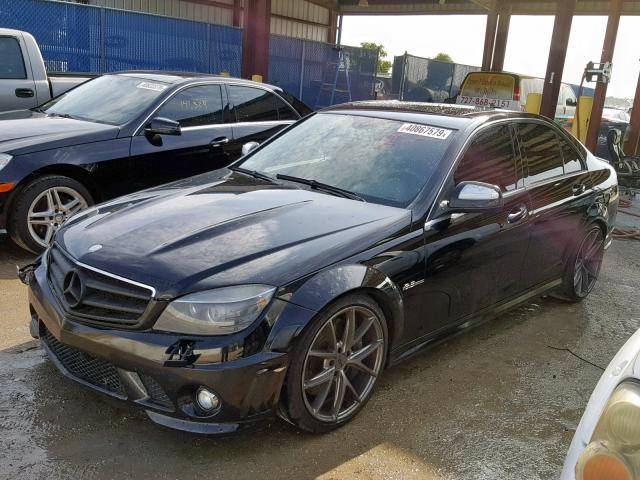 WDDGF77X79F212158 - 2009 MERCEDES-BENZ C 63 AMG BLACK photo 2