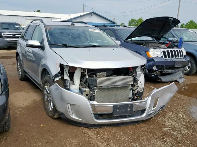 2FMDK3J94DBA40091 - 2013 FORD EDGE SEL SILVER photo 1