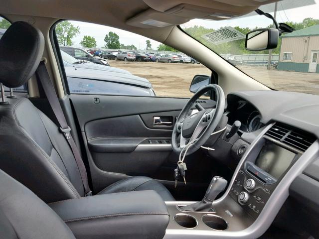 2FMDK3J94DBA40091 - 2013 FORD EDGE SEL SILVER photo 5