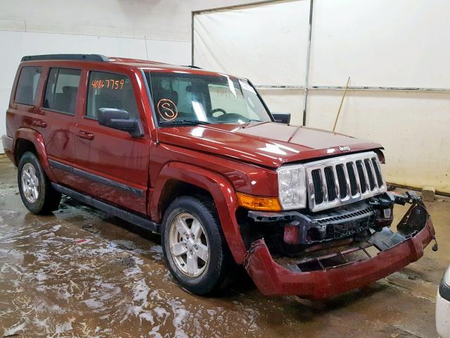 1J8HG48K48C232938 - 2008 JEEP COMMANDER RED photo 1