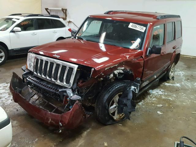 1J8HG48K48C232938 - 2008 JEEP COMMANDER RED photo 2