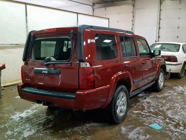 1J8HG48K48C232938 - 2008 JEEP COMMANDER RED photo 4