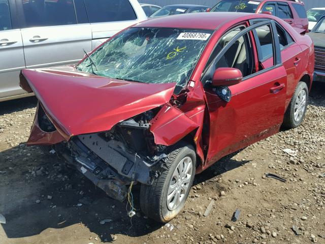 KNAFU4A26B5462524 - 2011 KIA FORTE EX RED photo 2