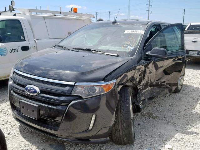 2FMDK4AK2EBB17938 - 2014 FORD EDGE SPORT BLACK photo 2